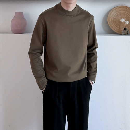 Демисезонный дизайнерский универсальный приятный телу двусторонний бархатный удерживающий тепло лонгслив, футболка, круглый воротник