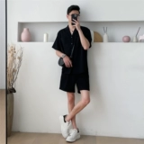 Летняя рубашка для отдыха, комплект, оверсайз, в корейском стиле