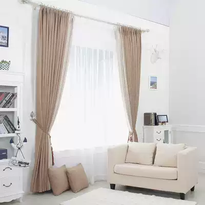 Zhuyue Pavilion Pure Color Curtain Fabric Modern Style Simple Custom Finished Curtain Fabric