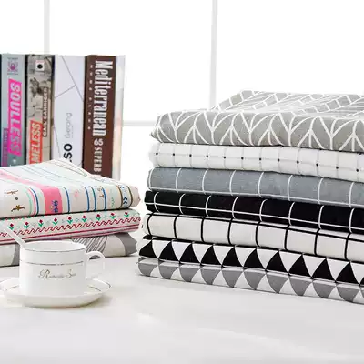 Simple modern tablecloth fabric Pastoral dining table cloth lattice rectangular coffee table cover cloth can be customized