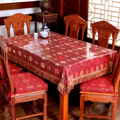 Zhuyue Pavilion mahogany brocade wedding tablecloth dining tablecloth table fabric chair cushion Chinese solid wood hm