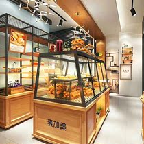 Bread island cabinet display cabinet glass pastry island cabinet cake shop model cabinet baking shelf display table shelf