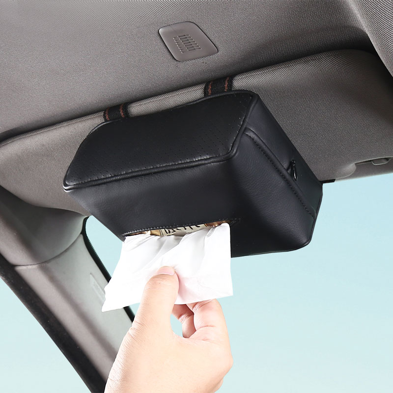 Car tissue box Toilet paper box Creative car sun visor armrest box Car car hanging car napkin paper box