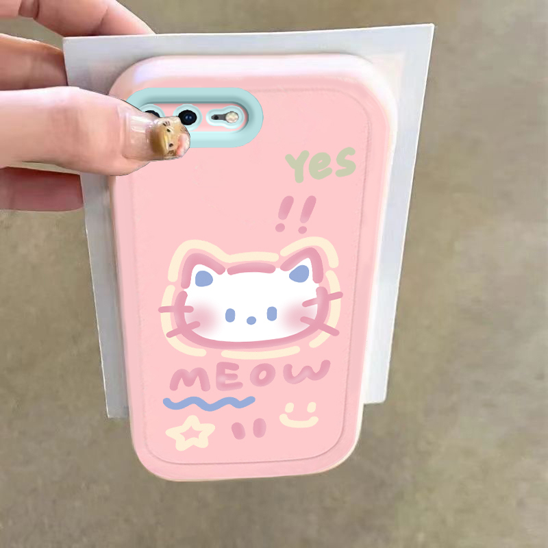 Suitable for Apple 6/7/8Plus Mobile Phone Case Iphonex/Xr New Silicone Soft Case 12/13Mini Anti-Fall Apple 14/15/16Promax All-Inclusive 6Sp Shy Kt Cat Girl Protective Case