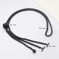 Маленький золотой шарик-фонарь-цепочка-ОТ с пряжкой-пистолетом цвет (120см) Подходит для сумок с отверстиями