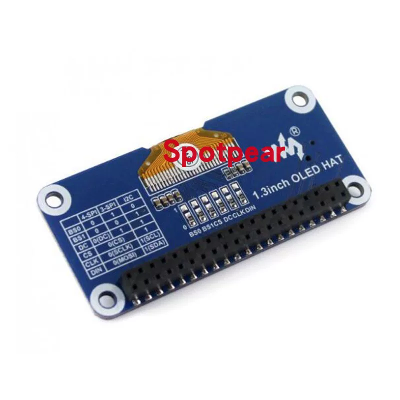Улучшение платы OLED 1.3 дюйма, посвященная Raspberry Pi 1.3 дюйма OLED HAT синий дисплей