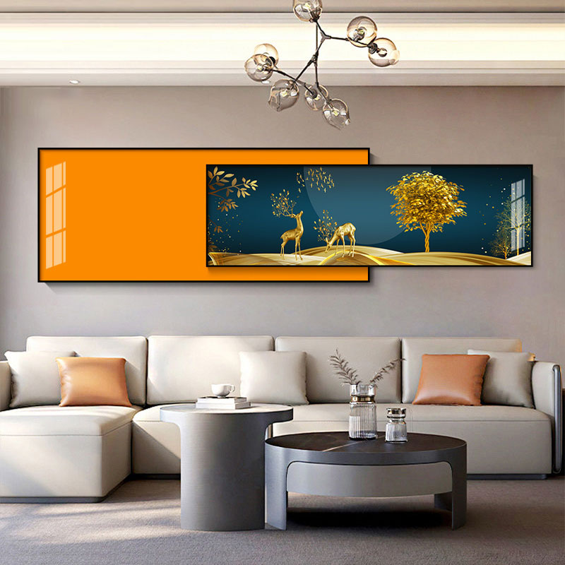 Living room decorative painting sofa background wall painting modern minimalist high-end atmosphere superimposed light luxury bedroom bedside mural