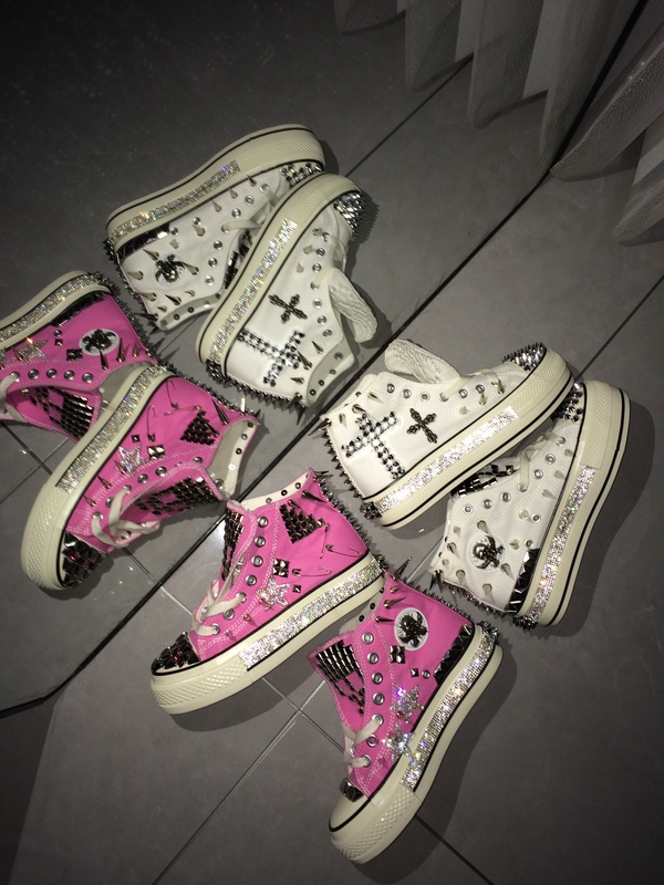 Red Devil Original Pink Riot Star High-Top Canvas Shoes Red Devil Original Pink Riot Star High-Top Canvas Shoes