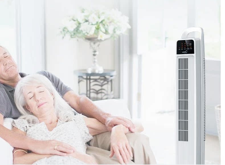 quạt điều hòa sunhouse Quạt điện đẹp không quạt sàn tháp quạt nhà im lặng điều khiển từ xa dọc quạt di động FZ10-15BRW - Quạt điện quạt cây hatari