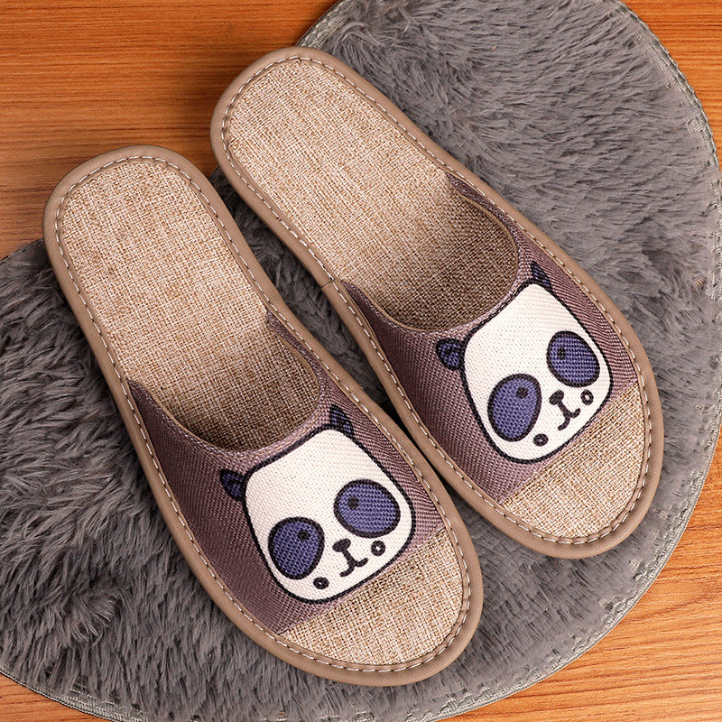 Cotton Flash Slippers Household Anti-Slide Soft Soft Couple Couple Four Seasons Cartoon Couple