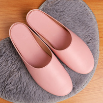 Genuine Leather Slippers Women Indoor home Deodorant Autumn Winter Season Office Bull Fascia Mute Lady Small Lambskin Slippers