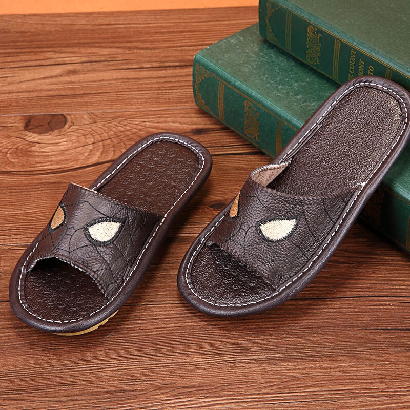 Haining Cartoon Child Anti-Wheel Slipper Home Full Leather Interior Room Boy Summer Slippers Girl Slippers