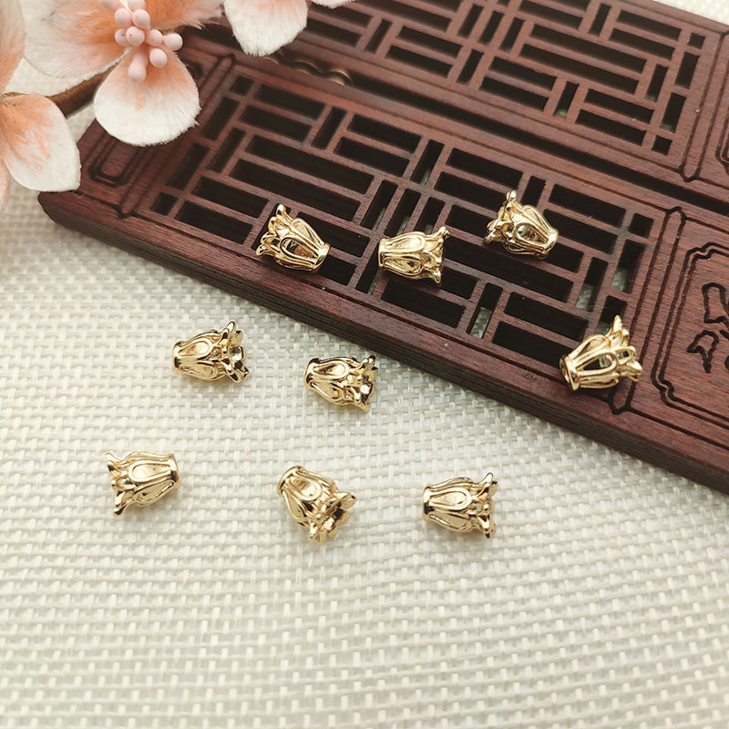 8*9mm torus flower cap connecting cap tassel step-shaking hairpin diy accessories antique handmade hair accessories jewelry materials