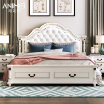Wei Mei American bed solid wood bed 18 meters double bed pastoral style bed modern simple master bedroom European bed