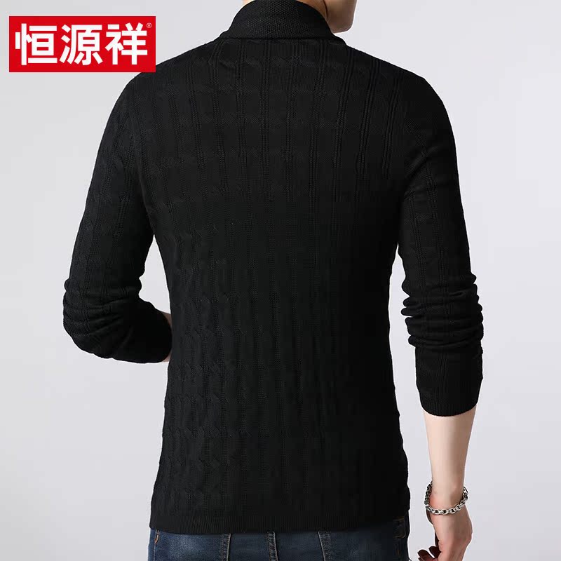 Hengyuanxiang 2020 mùa xuân mô hình mới với len đan áo len dài tay lớn-code giản dị áo len loose-fitting áo khoác của nam giới.