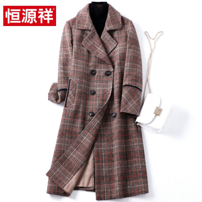 Áo len lông xù cho nữ Áo dài trung thu 2018 mùa thu đông 2018 thời trang mới - Trung bình và dài Coat