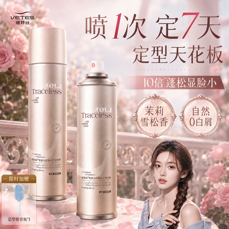 Vitex Styling Spray for Women, Natural Fluffy Bangs, Long-Lasting Fragrance, Hair Styling, High Crown Volume, Curly Hair Dry Gel, Hair Gel Vitex Styling Spray for Women, Natural Fluffy Bangs, Long-Lasting Fragrance, Hair Styling, High Crown Volume, Curly Hair Dry Gel, Hair Gel