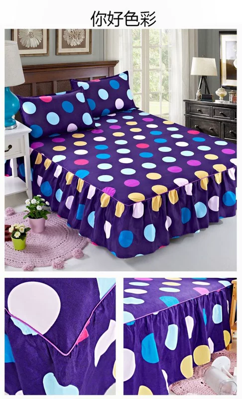 Jin Qi Simmons giường bedspread giường váy bìa cho một chiếc giường trong một mảnh chúa Hàn Quốc Li 1.8 / 1.5 / 1.2 m - Váy Petti ga giường có viền