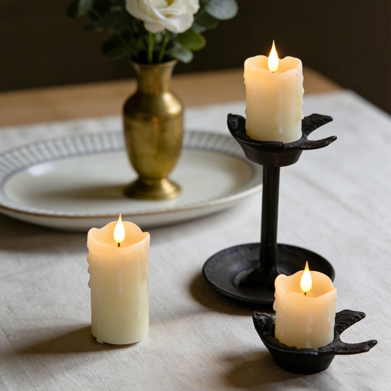 Qiguangyu|Newly Upgraded Melted Wax Artificial Candle with Romantic Atmosphere, Electronic Smokeless Rechargeable Candle Lamp Decoration Qiguangyu|Newly Upgraded Melted Wax Artificial Candle with Romantic Atmosphere, Electronic Smokeless Rechargeable Candle Lamp Decoration