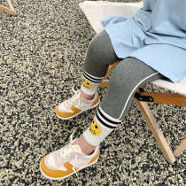 Girls leggings Childrens foreign style pants spring and autumn 2021 childrens wear new baby pants Slim Leggings