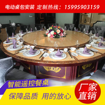  European-style marble round table Dining table and chair combination furniture Simple solid wood round table dining table with turntable Household