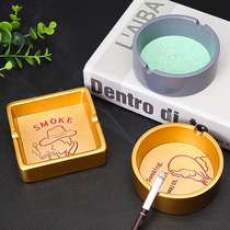 Creative personality trend ashtray light luxury home living room car Office anti-fly ash large simple ornaments