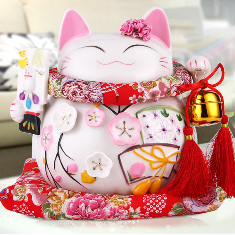 Property Cat Swing Piece Big Ceramics Japan Deposit Money Deposit Money Silo Home Shop Opening Creative Gift Gijo Relocation Gift