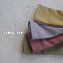 Gentle cream hue Four Seasons Sox Children Nordic pure colour heaps Sox breathable cotton socks Japanese Taro Purple