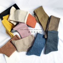 Stockings Children of the stockings Socks Combed Cotton Korean Version College Wind Pile Socks 100 Hitch Cotton Caramel Spring Summer Day Ensemble Women Socks
