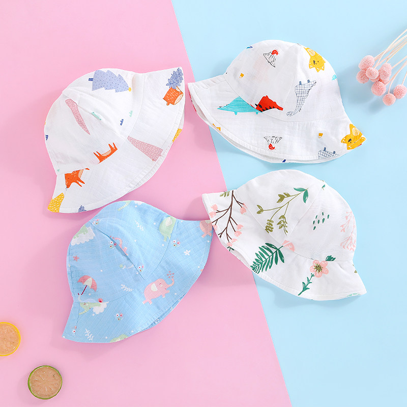 Net red baby gauze hat Summer thin baby sunscreen sun visor Baby tire cap Cute super cute princess