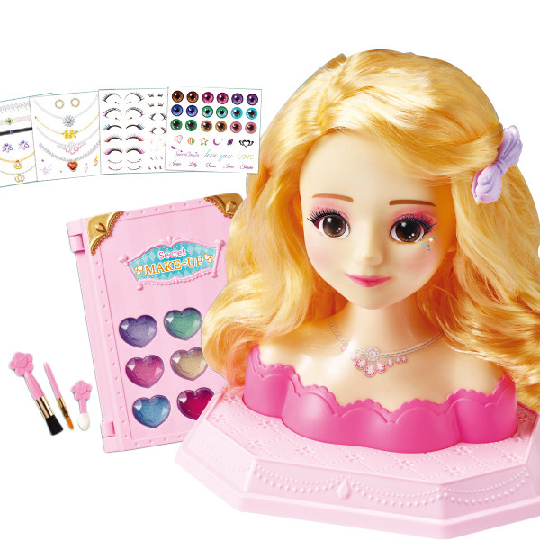 Secret Fashion Hair Stylist Dresser of Korea Import Pearl Everest Hair Dresser With Cosmetics Head Accessories Practice Zal Braids Toy