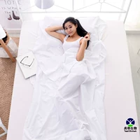 Yan đi du lịch mỗi phòng khách sạn đơn bẩn di động khách sạn chống du lịch chăn bẩn tinh khiết bông trắng túi ngủ - Túi ngủ cá mập túi ngủ