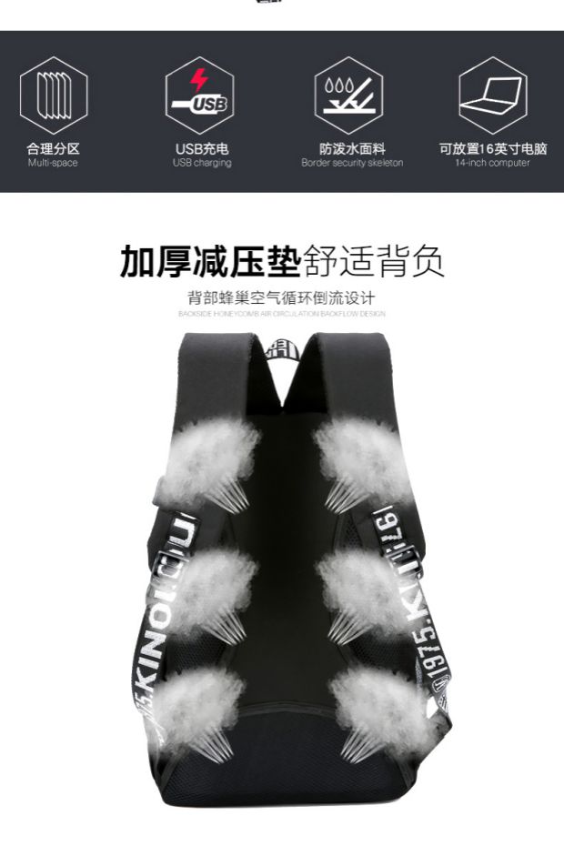 Shining Magic Road Zu Shi bag ba lô nữ bình thường học sinh trung học cơ sở túi nam anime Wei Wuyi ba lô - Ba lô cặp đi học nữ