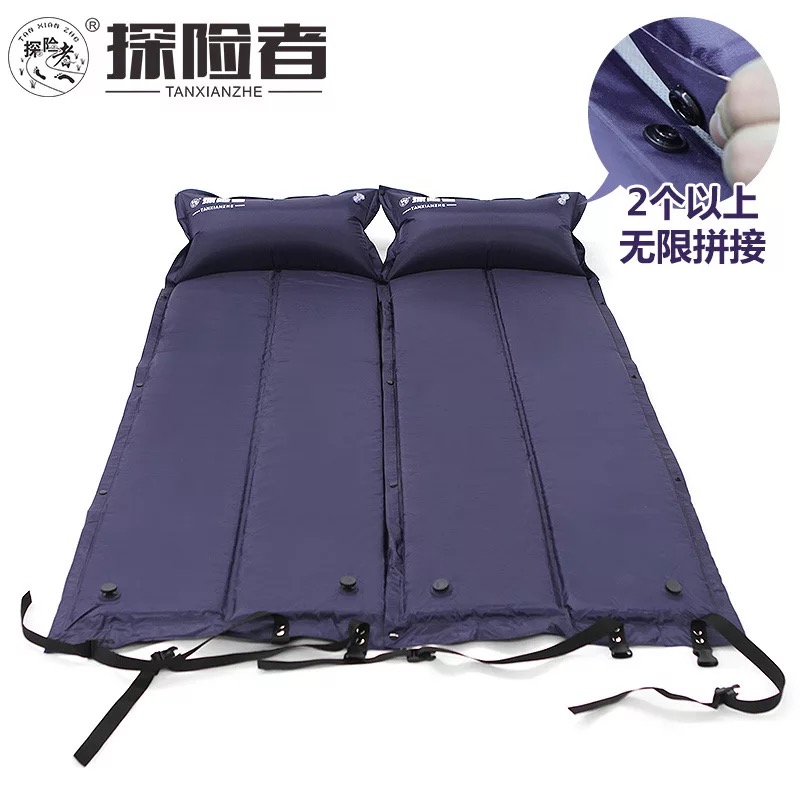 Outdoor camping single double automatic inflatable moisture-proof mat can be spliced waterproof ultra-light sleeping mat folding portable New Product