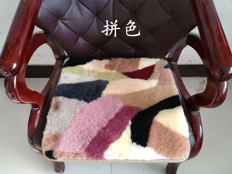 Len nguyên chất bọc ghế sofa phong cách châu Âu đệm mùa đông ghế trùm chống trượt da cừu ghế đệm hoa ăn ghế đệm đệm cho ghế gỗ