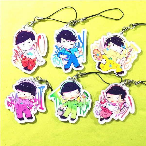 Juliet anime Nhật Bản xung quanh gia đình Asong sáu mặt dây chuyền acrylic đầy đủ hàng trăm đồng vàng - Carton / Hoạt hình liên quan