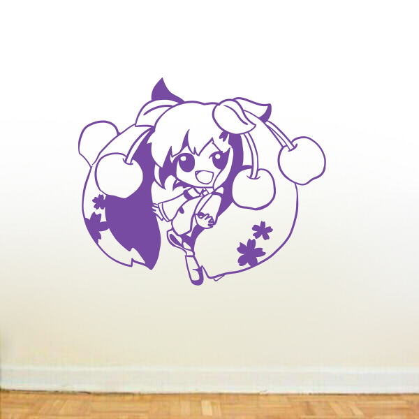屋 日本 voc vocaloid ngoại vi V home cherry Hatsune dán tường xe dán máy tính đầy đủ trăm - Carton / Hoạt hình liên quan hình dán hello kitty