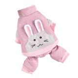 Собака четвероногой кроличья одежда осень и зимняя одежда плюшевая Померанская маленькая и средняя собака теплое хлопковое пальто домашнее пальто плюс бархатная ветра