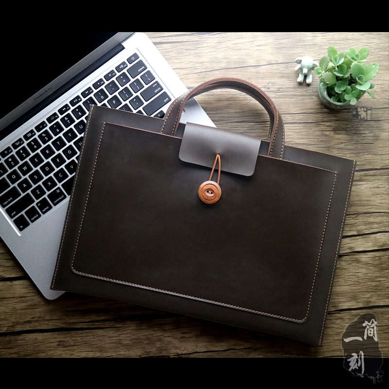 Apply Apple Dell 12 Lenovo 14 pens electric bag Hand 15 6 genuine leather waterproof 13 3 inches male and female