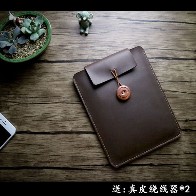 ipad pro10 2 protective sleeve 11Air10 9 cow leather cover 9 7 inch mini6 flat computer cashier bag