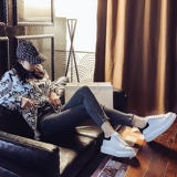 Высокая белая обувь, демисезонные кроссовки, из натуральной кожи, 8см, подходит для подростков