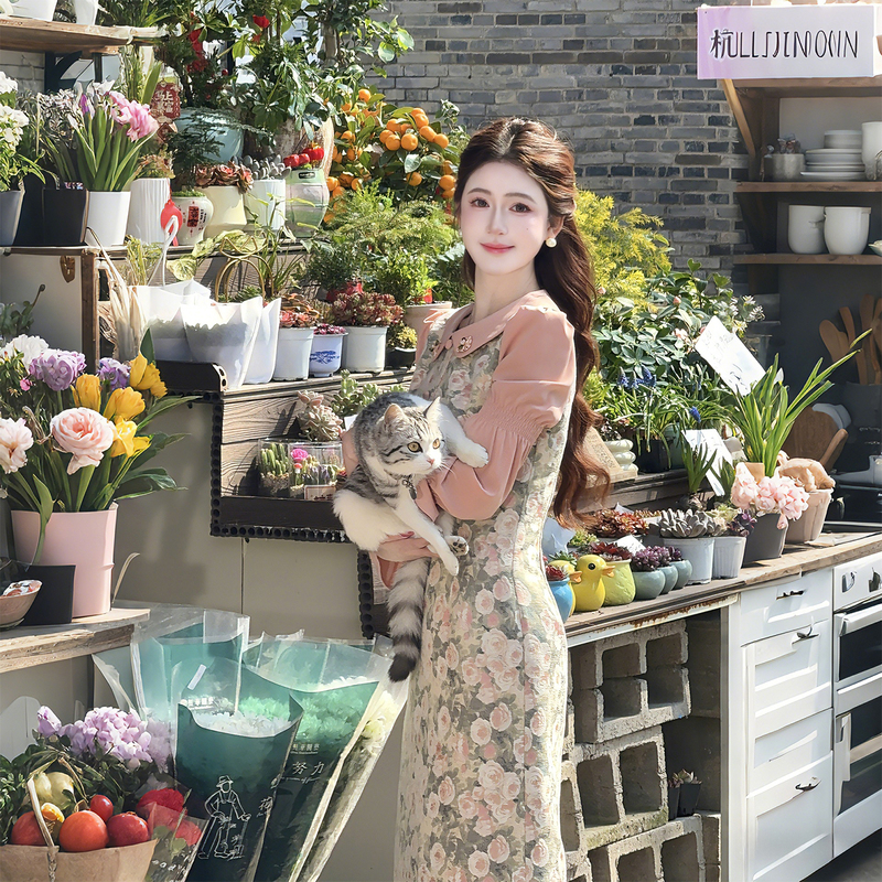 Lili Li Li's House【Rose Oil Painting】French-Style Oil Painting-Inspired Dress 2026 Spring New Sweet and Elegant Long Dress
