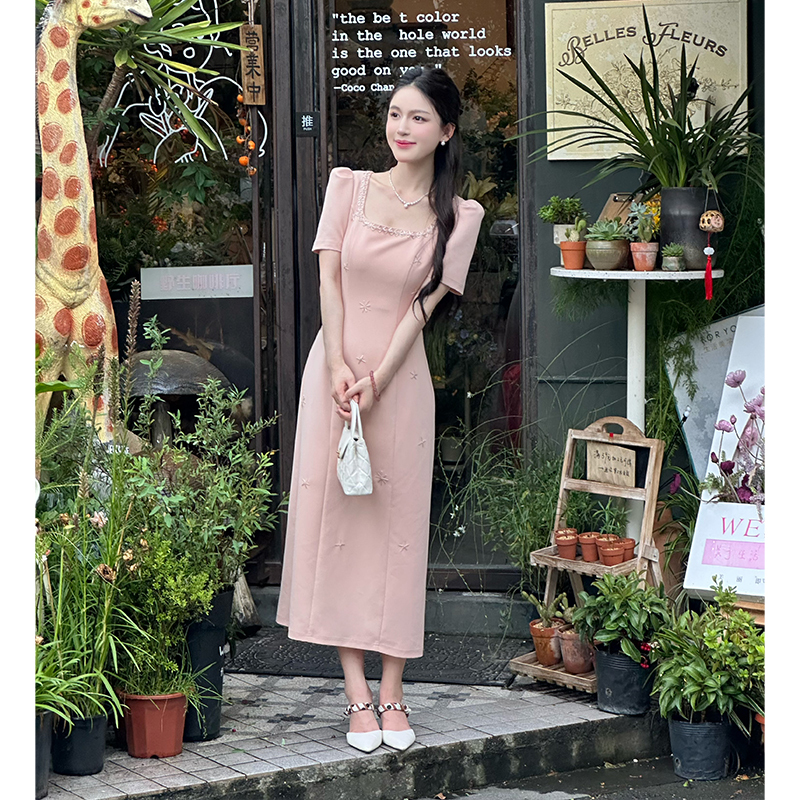 Lili Li Li's French-Style Dress 2026 Summer New Arrival, Elegant Engagement Pink Dress, Graceful and Appropriate