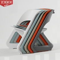 Nordic Modern Simple Internet Red Chair Creative Back Chair Home Stylish Plastic Dining Chair Outdoor Lazy Chair