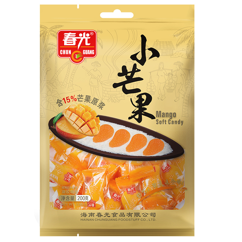 200g x 3 Chunguang Mini Mango Soft Candy Desserts Candies