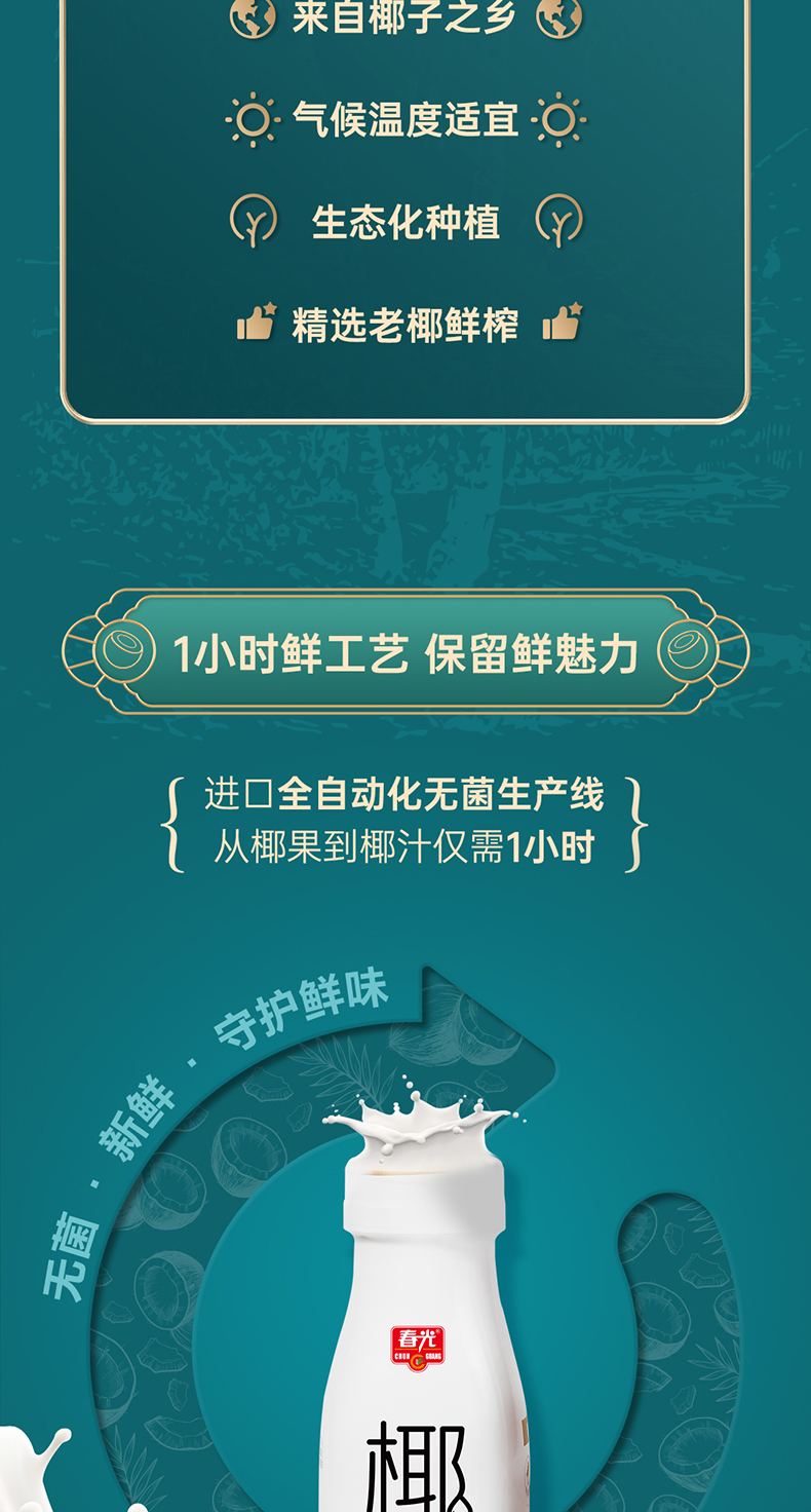 春光 生榨椰子汁 245ml*10瓶 图2