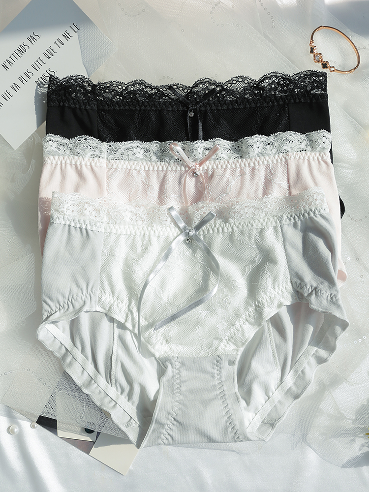 Physiological period underwear Female pure cotton girl Japanese high waist large version buttocks menstrual leak-proof breathable sweet student fat mm