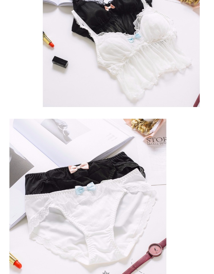 Nhỏ ren tươi cô gái tam giác cup áo ngực thoải mái tóm tắt đồ lót gợi cảm lưới áo ngực mỏng quần lót nữ triumph