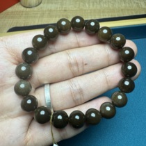 Stunned Dialect Hetian Jade Boutique Recommendation Xinjiang Qiemo Old Brown Sugar Chocolate Candy 10mm Bracelet S