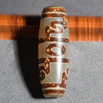 Crazy dialect quality Tibetan specialties high oil patina three-eyed Dzi beads agate beads versatile accessories R6